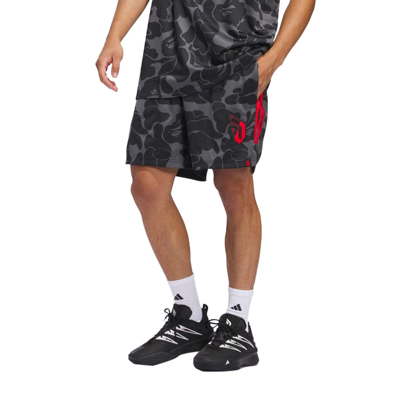 BAPE x Adidas Damian Lillard Solid Camo Short 'Carbon'