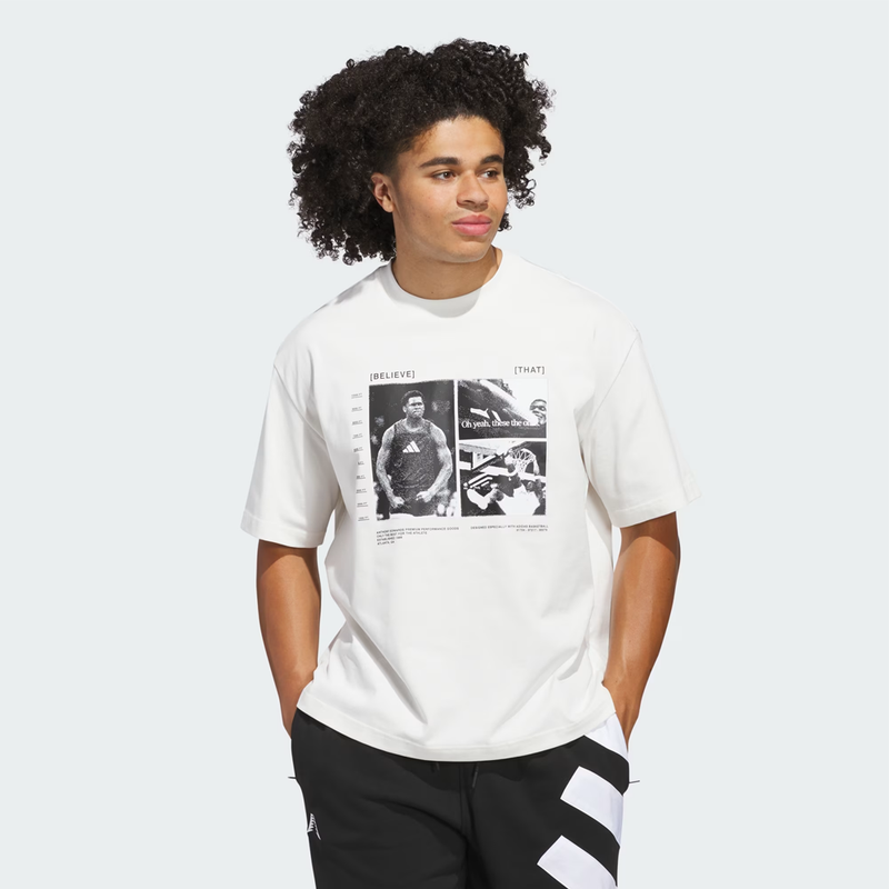 Adidas Anthony Edwards Anted Tee T-shirt 'Cloud White'