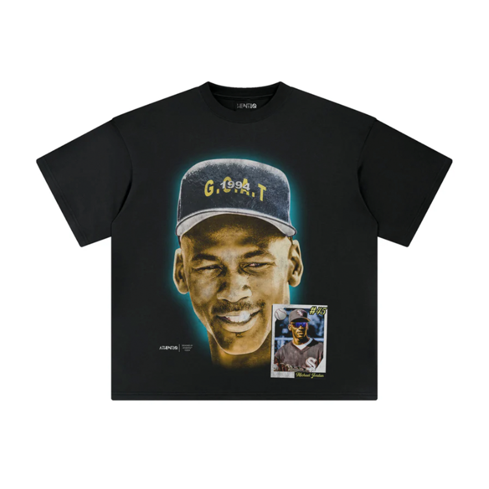 Athentiq Michael Jordan 'Big Face Baseball' T-Shirt 'Black'