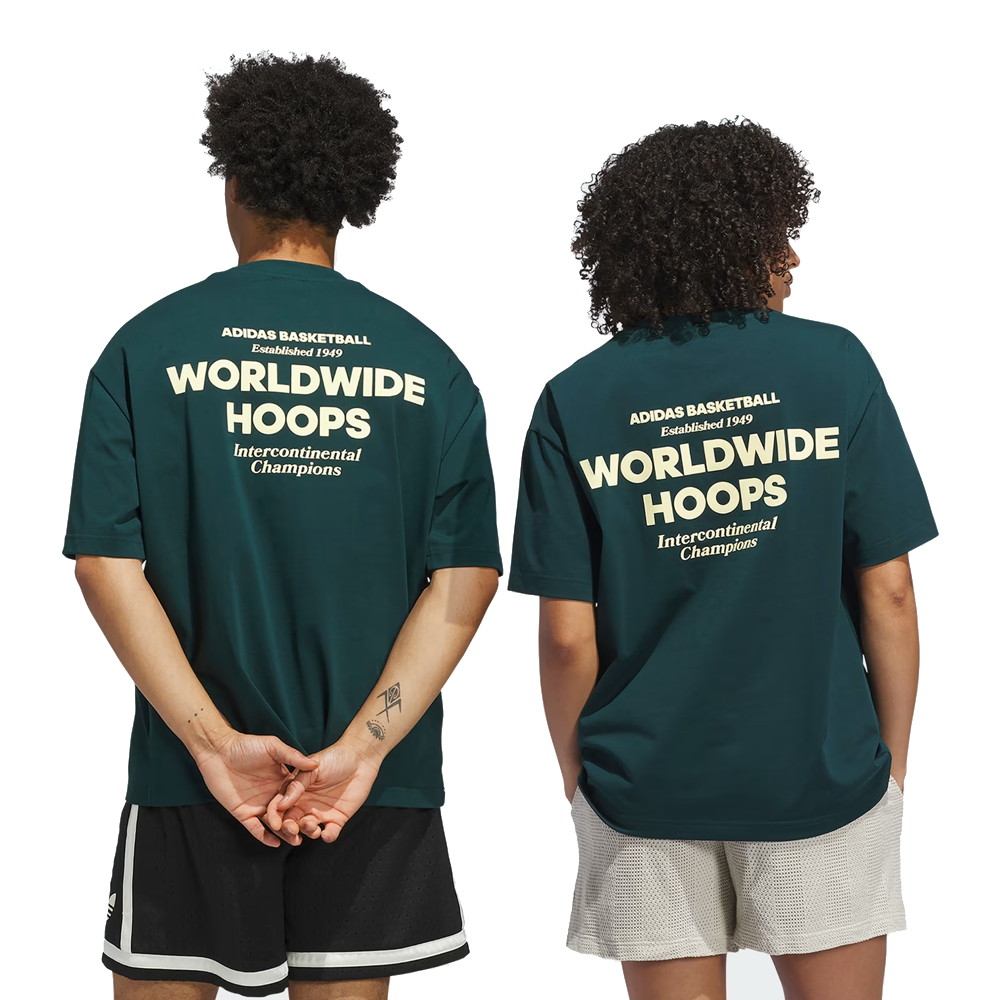 Adidas Worldwide Hoops GFX Tee T-shirt 'Aurora Ivy'