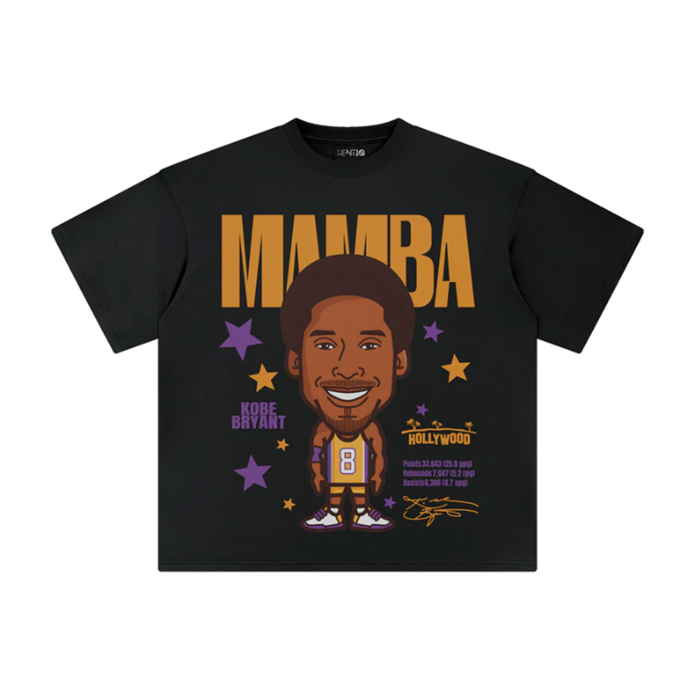 Athentiq Kobe Bryant 'Mamba' Cartoon T-Shirt 'Black'
