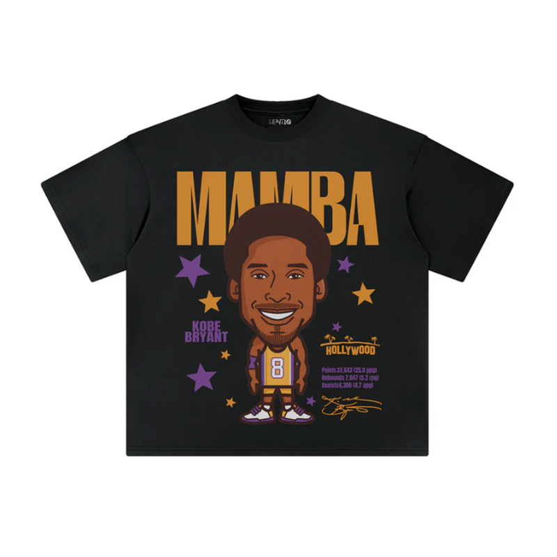 Athentiq Kobe Bryant 'Mamba' Cartoon T-Shirt 'Black'
