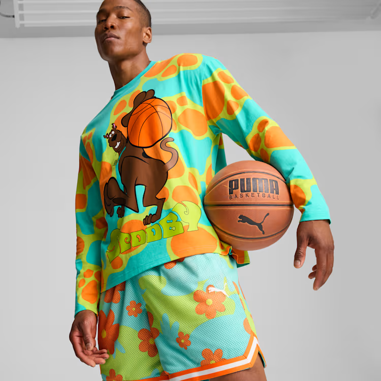 Scooby Doo Longsleeve Aquatic-Lime Smash-aop