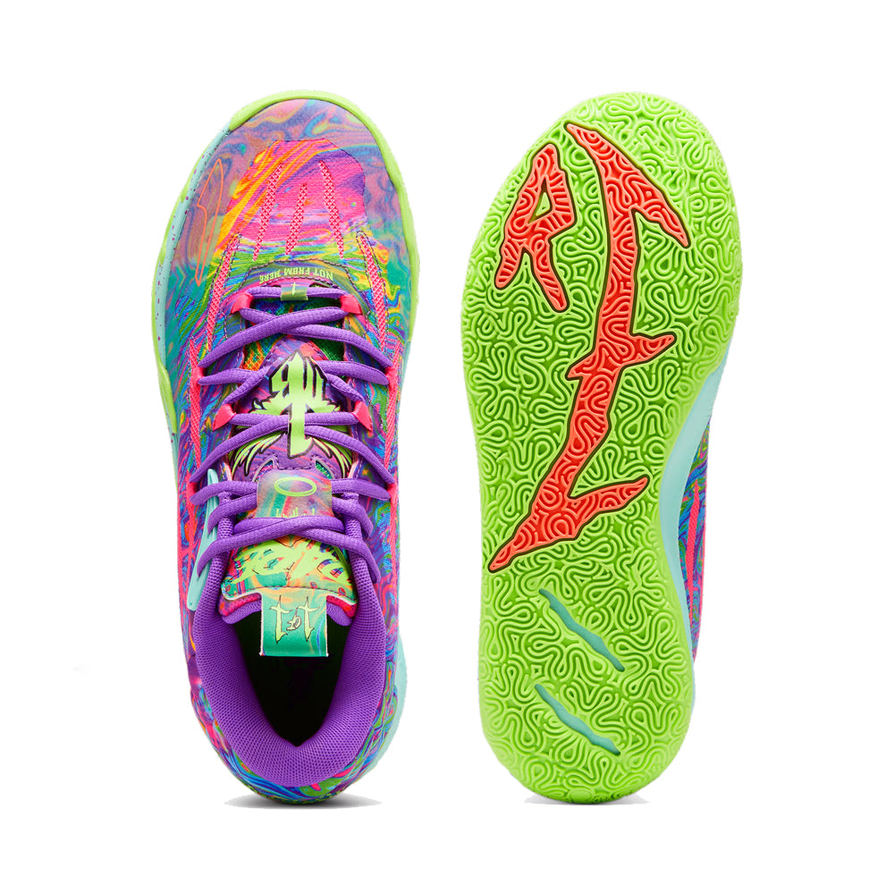 PUMA MB.03 "Be You" JR Basketball Shoes (GS) 'Purple Glimmer/Knockout Pink/Green Gecko'