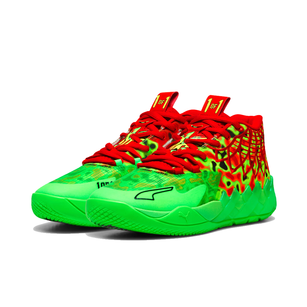 Puma MB.01 "Thermal" Basketball Shoes 'Fluro Green Pes/Puma Red'