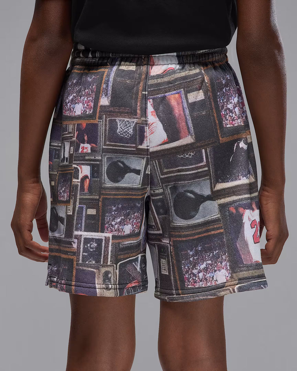 Jordan Big Kids' Brooklyn Printed Fleece Shorts 'Black'