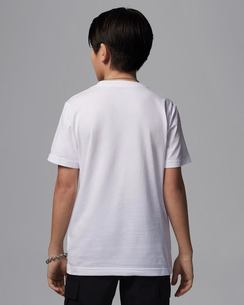 Jordan Big Kids' Embroidered Logo T-Shirt 'White'