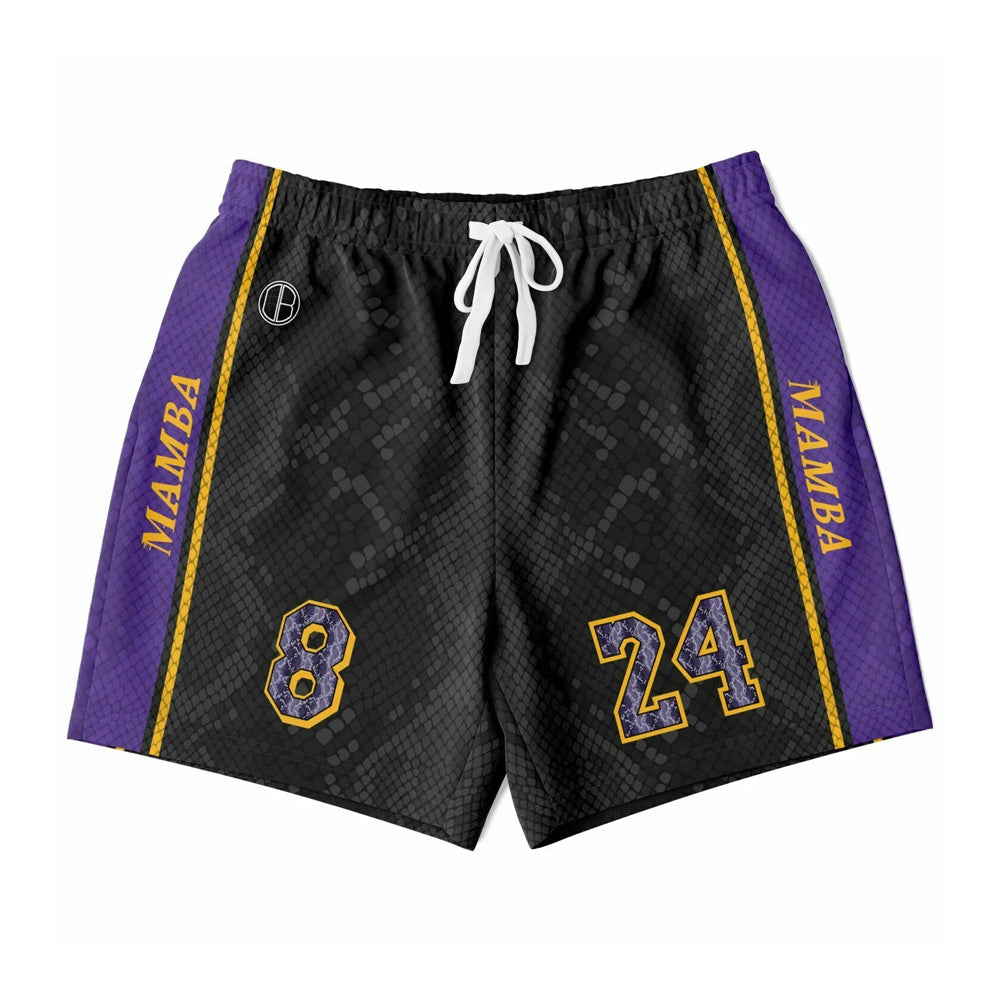 DearBBall Fashion Short - Kobe Bryant Black Mamba Snake Skin 'Black'