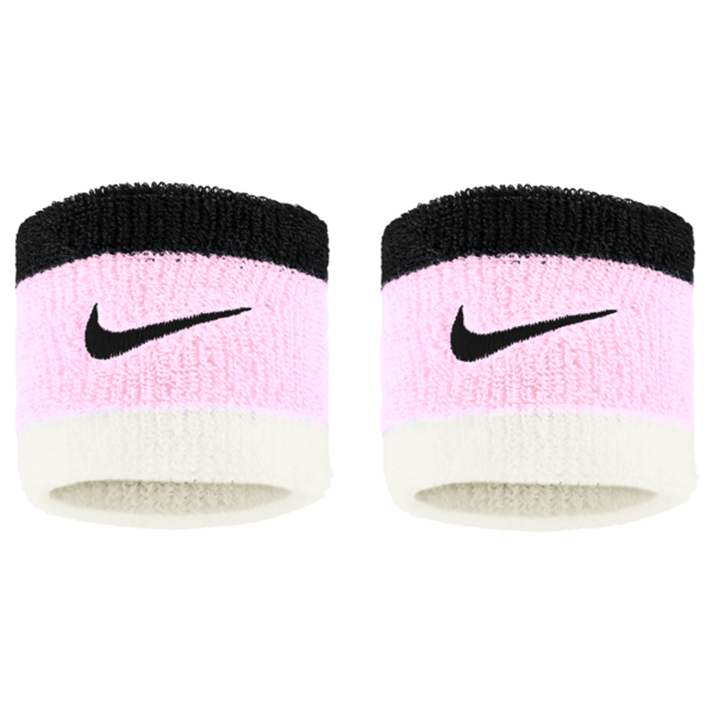 Nike Swoosh Wristbands 2 Pk Pink Foam/Coconut Milk/Black