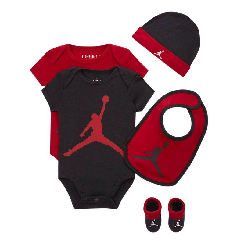 Jordan Core Set (5 Piece) Baby Set 'Gym Red'