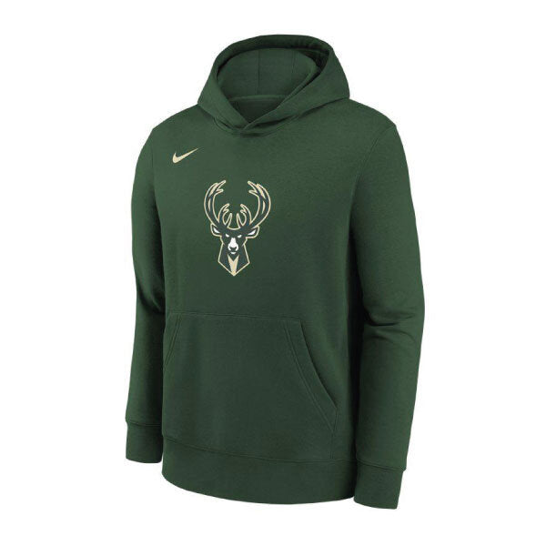 Milwaukee Bucks Nike Club Logo Fleece Kids Hoody 'Green'