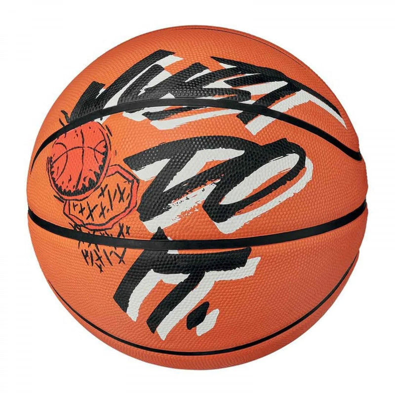 NIKE EVERYDAY PLAYGROUND 8P GRAPHIC AMBER/WHITE/BLACK/BLACK Size 7 basketball