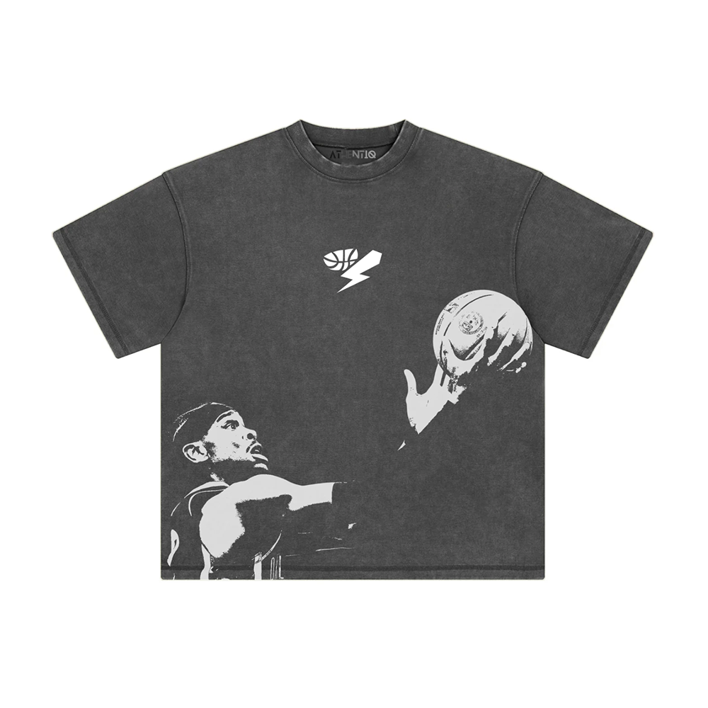 Athentiq Shai Gilgeous-Alexander 'OKC' T-Shirt 'Vintage Dark Grey'