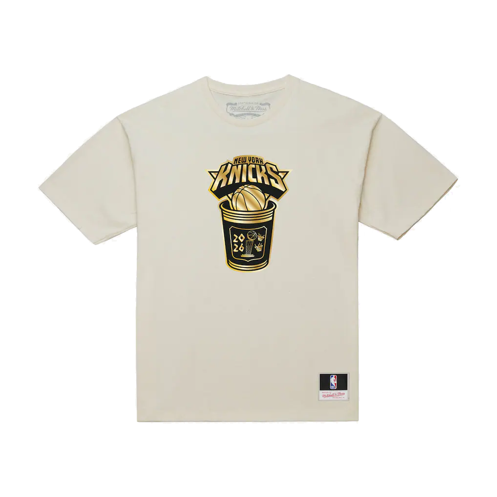 Mitchell & Ness New York Knicks 2026 NBA Finals Champions Coffee Cup T-Shirt 'Off White'