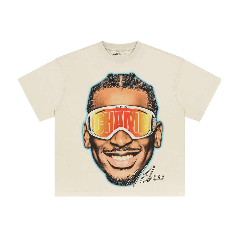 Athentiq Shai Gilgeous-Alexander 'Champion' T-Shirt 'Cream'