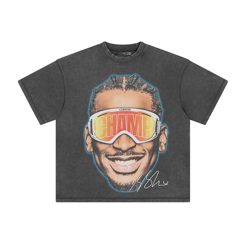 Athentiq Shai Gilgeous-Alexander 'Champion' T-Shirt 'Vintage Dark Grey'