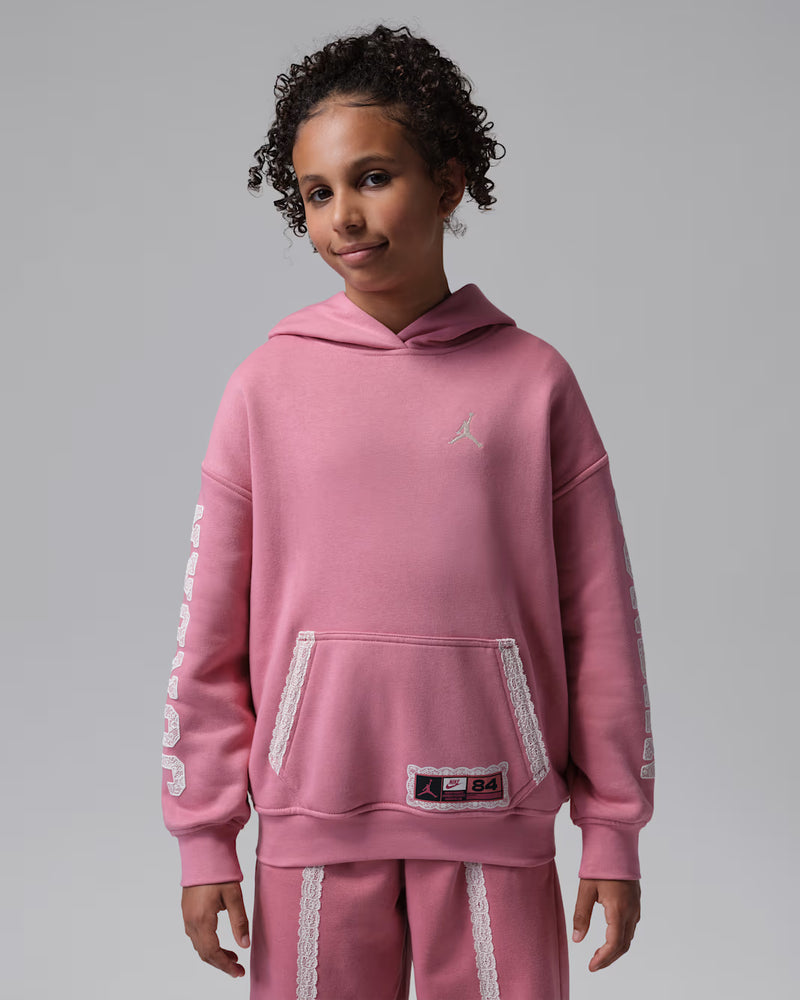 Jordan Big Kids' Fleece Hoodie 'Pink'