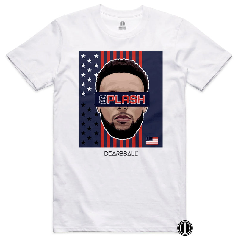 DearBBall Tee - Stephen Curry Splash USA 'White'