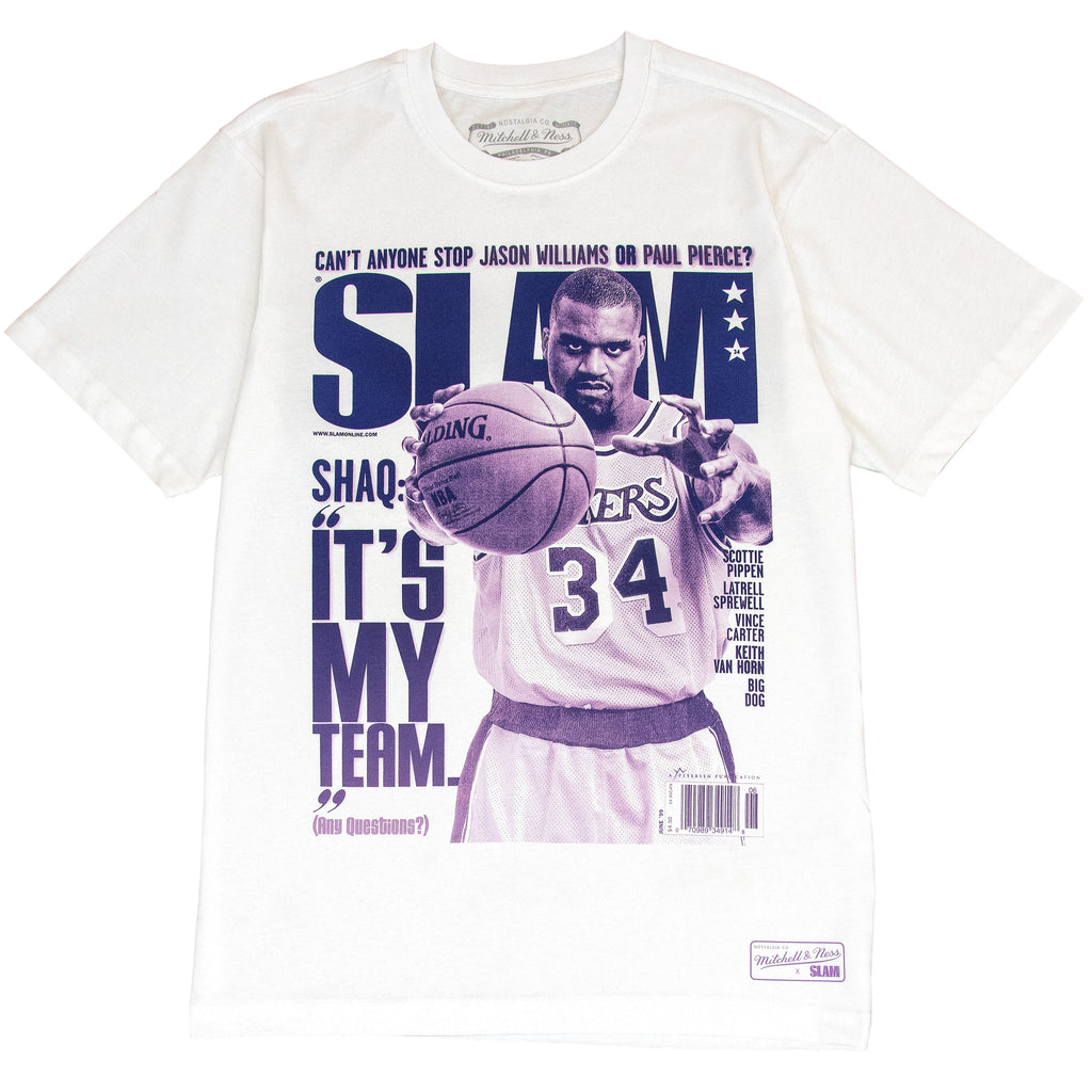 Mitchell & Ness Gardient Slam Shaquille O'Neal Los Angeles Lakers T-Shirt 'White'