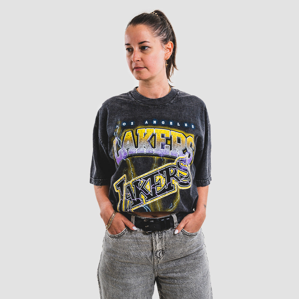 M&N Los Angeles Lakers Oversized Graphic Tee 'Black'