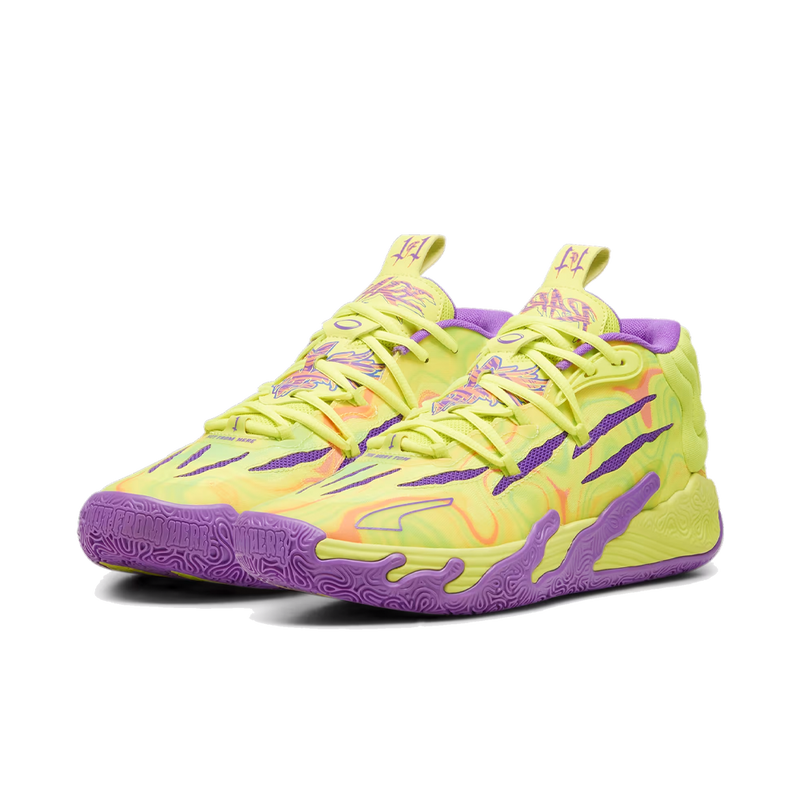 PUMA MB.03 "Spark" 'Safety Yellow-Purple Glimmer' Basketball Shoes