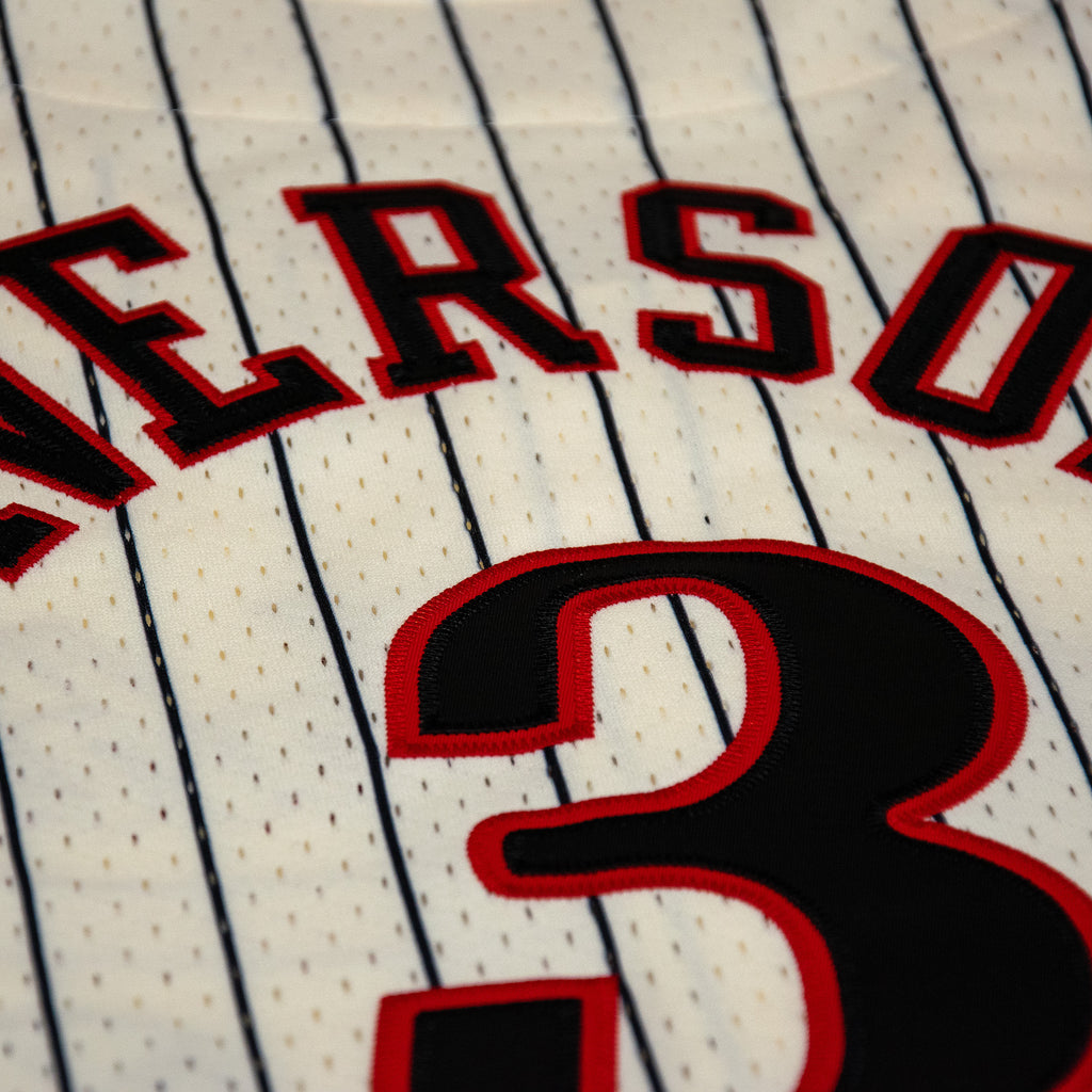 Mitchell & Ness Legends Players Mesh Button Front Philadelphia 76ers Allen Iverson 'Cream/Black'