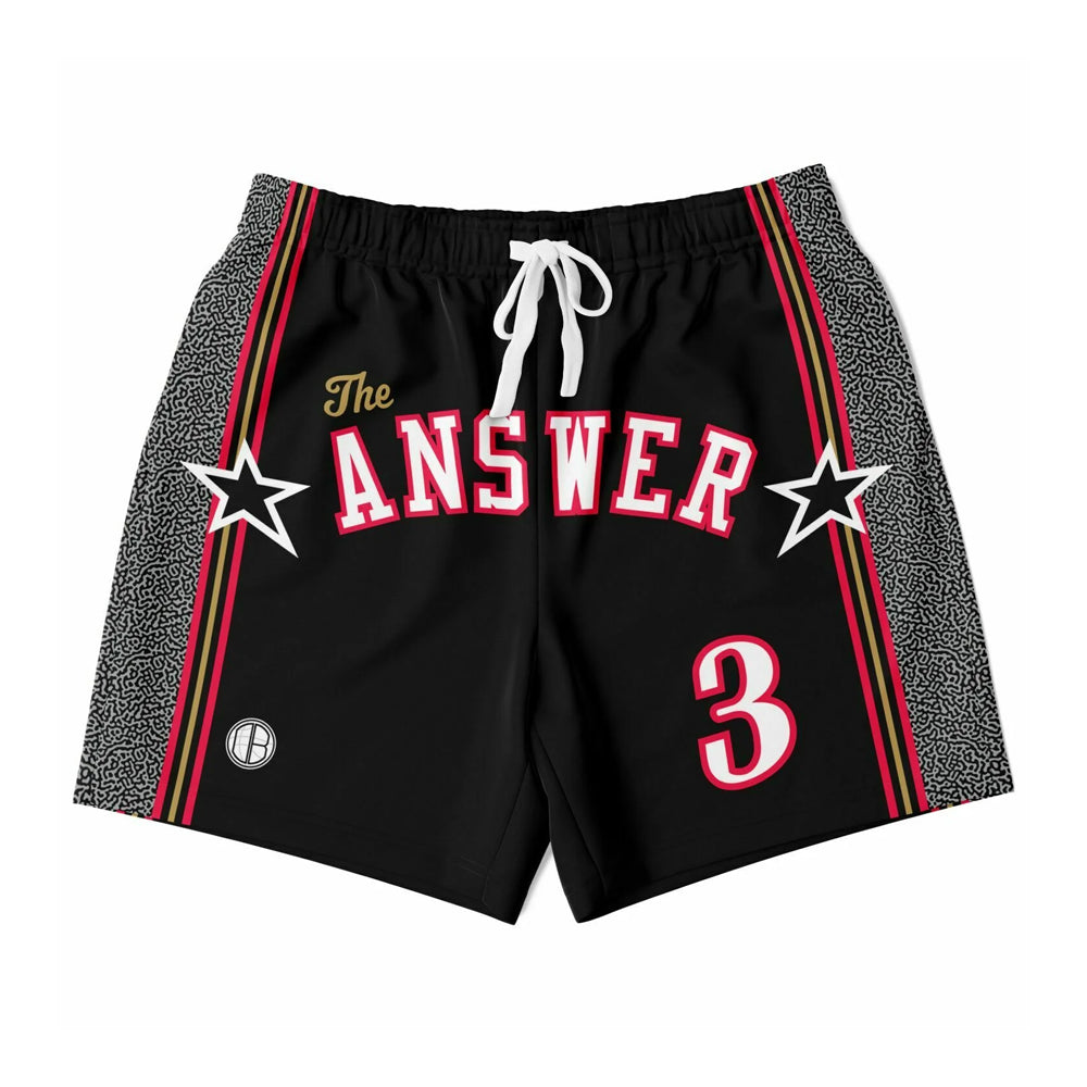 DearBBall Fashion Short - Allen Iverson The Answer 'Black'