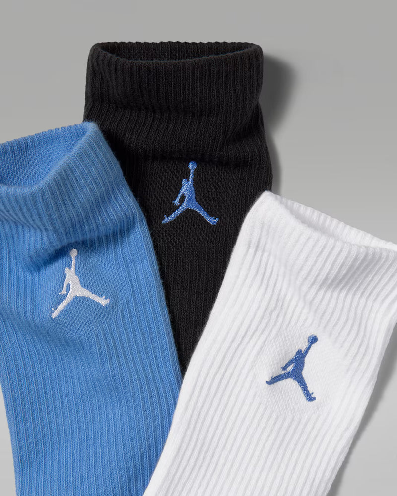 Jordan Everyday Crew Socks (3 Pairs) 'White/Blue/Black'