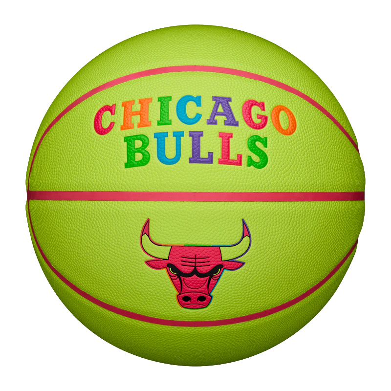 Wilson NBA Team Neon Chicago Bulls Size 7 Basketball