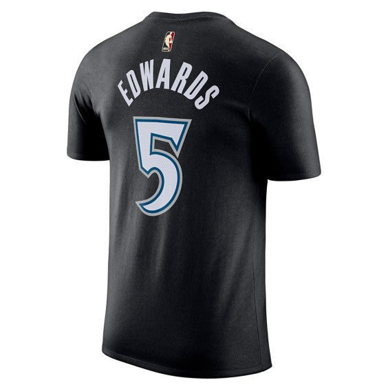 Minnesota Timberwolves Nike Hardwood Classic Name & Number Kids T-Shirt 'Black'