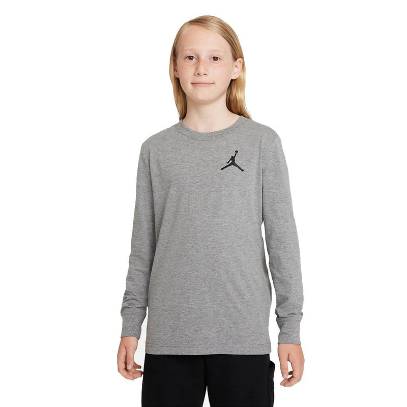 Jordan Jumpman Air Emboidery Kids Long Sleeves T-Shirt 'Carbon Heather'