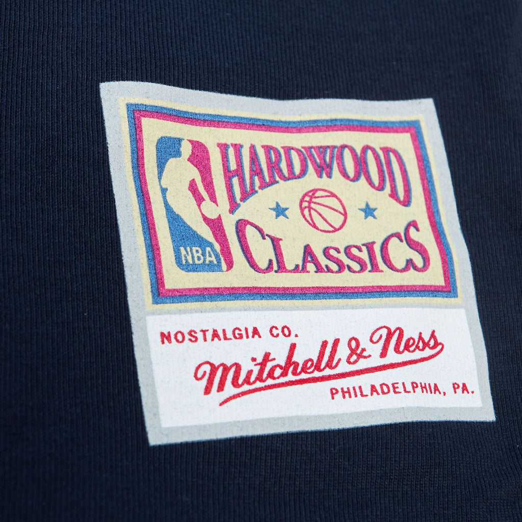 Mitchell & Ness NBA Hard Wood Classic Name & Number Tee T-shirt Stephen Curry Golden State Warriors 'Blue'