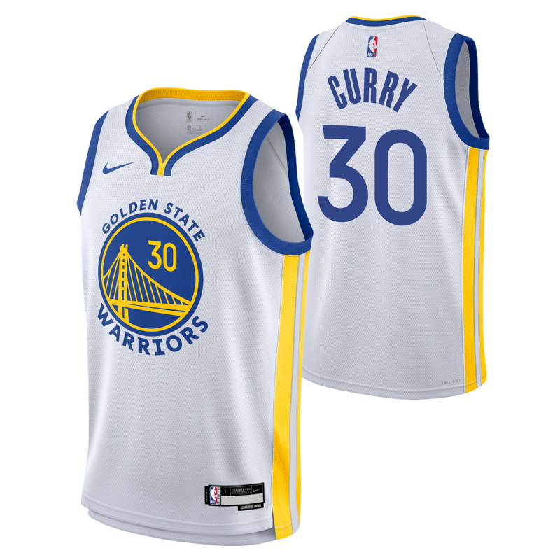 Stephen Curry Golden State Warriors Nike Boys Association Swingman Kids Jersey 'White'