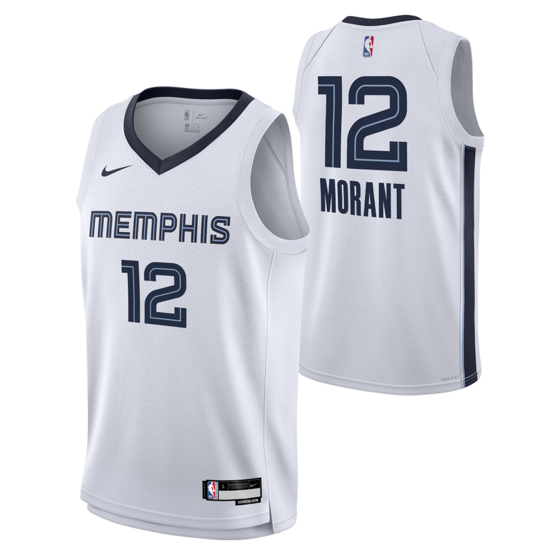 Ja Morant Memphis Grizzlies Boys Association Swingman Kids Jersey 'White'