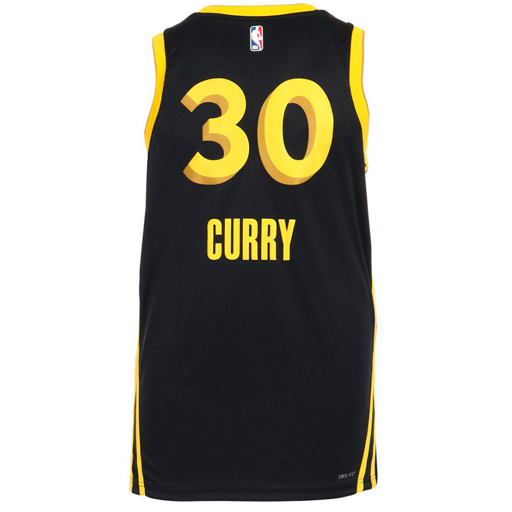 Stephen Curry Golden State Warriors Nike Boys City Edition Swingman Kids Jersey 'Black'