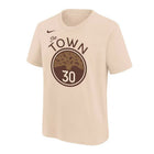 Golden State Warriors Stephen Curry City Edition Kids Nike Name & Number T-Shirt 'Natural'