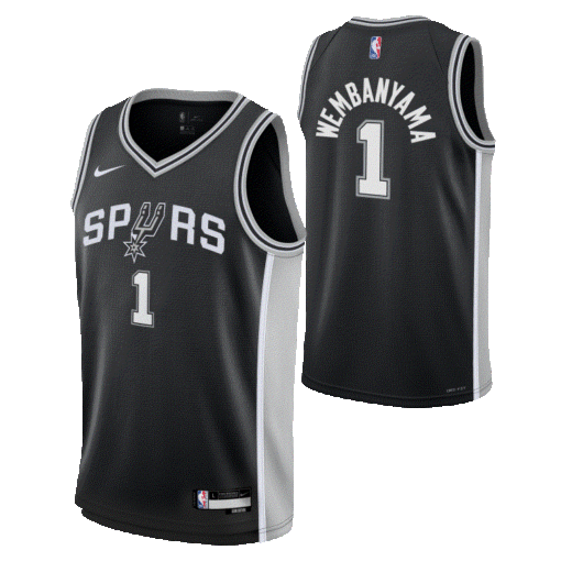 Victor Wembanyama San Antonio Spurs Boys Icon Swingman Kids Jersey 'Black'