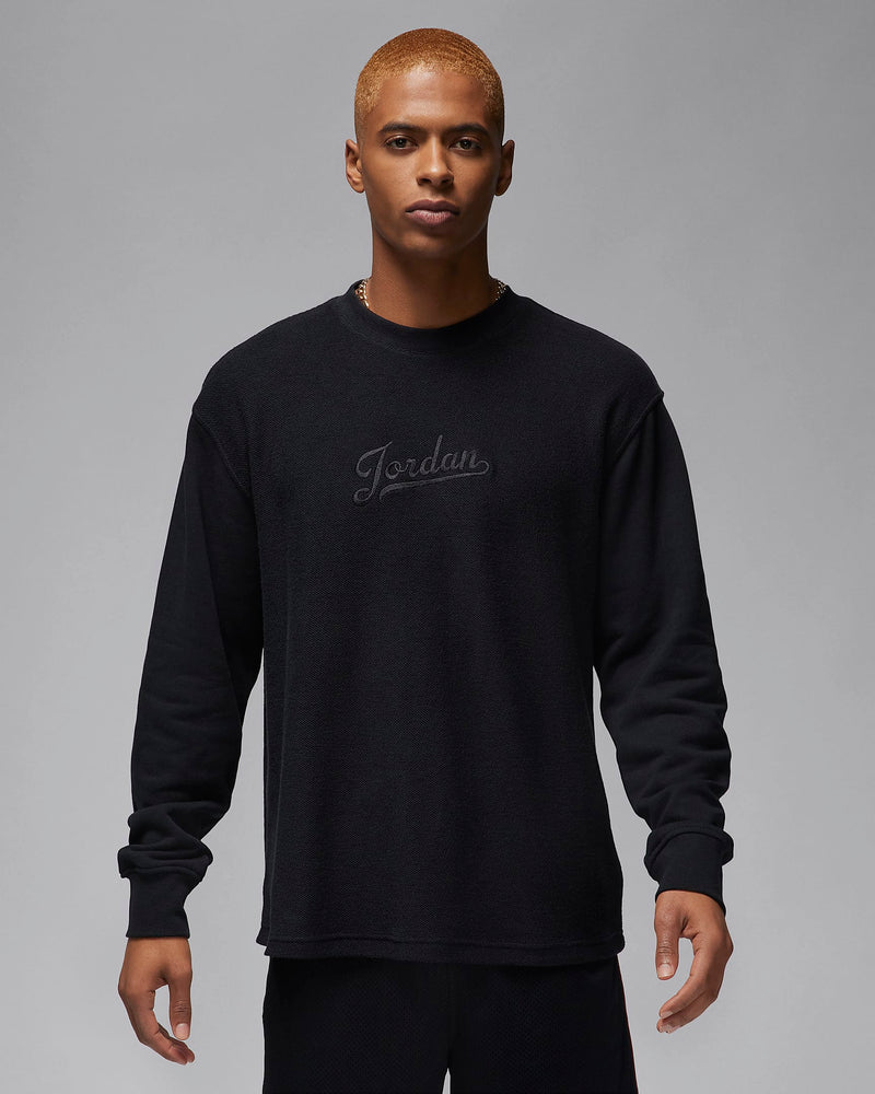 Jordan Flight MVP Men's Long-Sleeve Fleece Top 'Black'