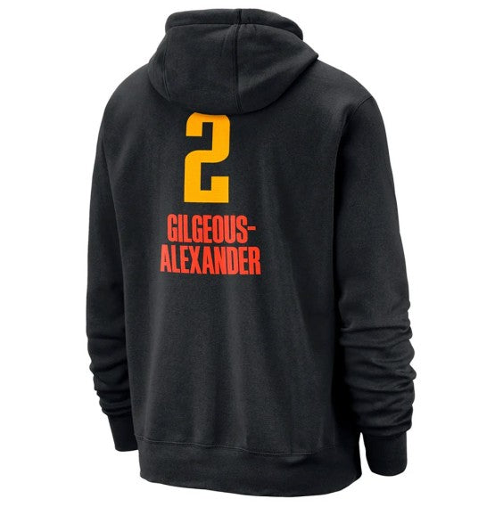 Nike Shai Gilgeous-Alexander Oklahoma City Thunder City Edition Kids Hoodie 'Black'