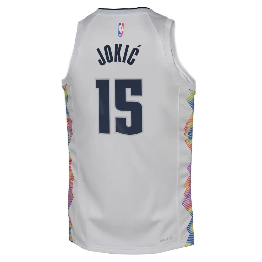 Nike Nikola Jokic Denver Nuggets City Edition Boys Jersey 'White'