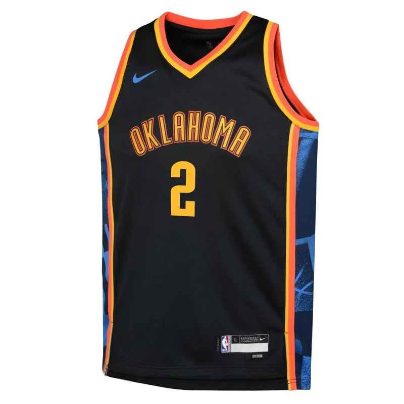 Nike Shai Gilgeous-Alexander Oklahoma City Thunder City Edition Boys Jersey 'Black'