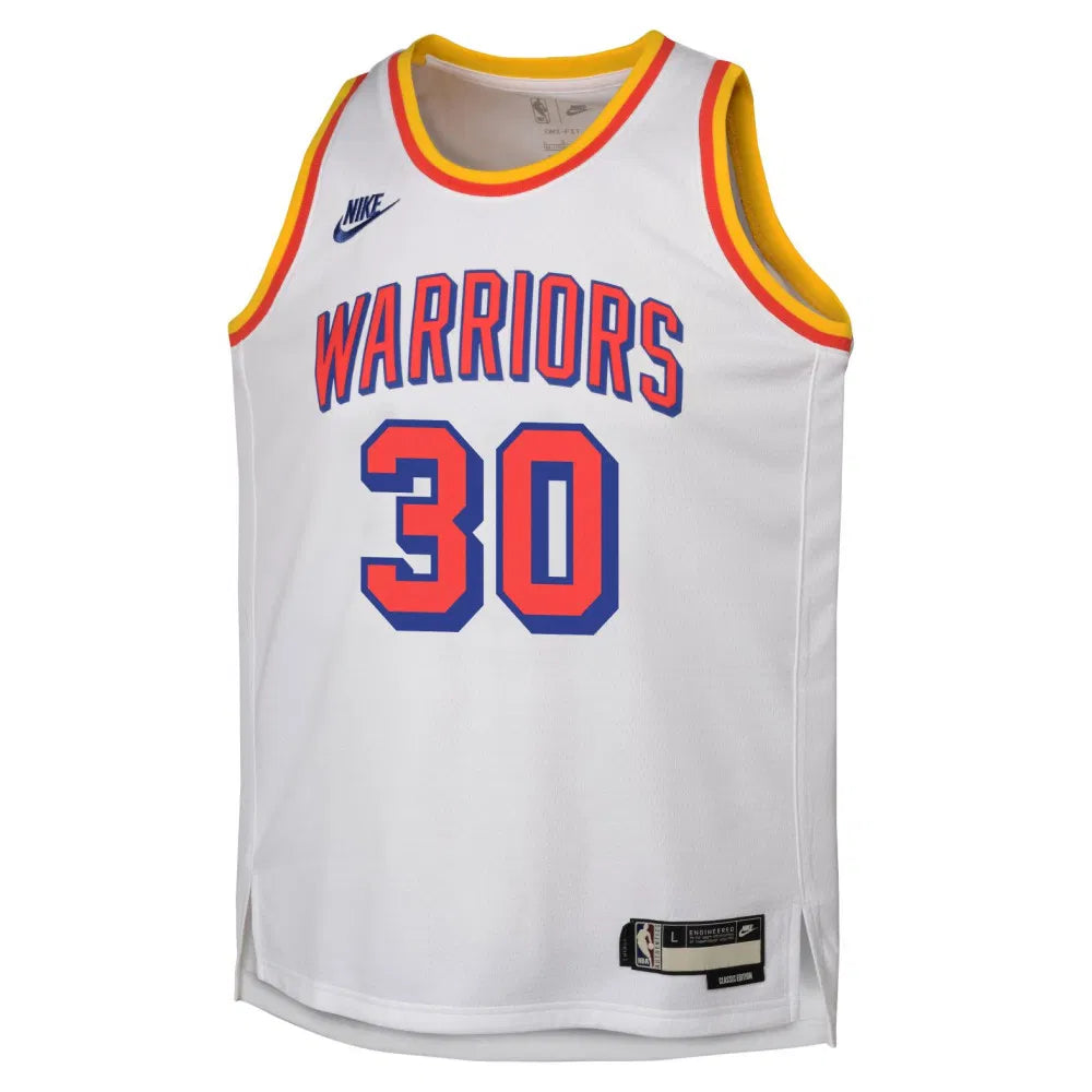 Nike Stephen Curry Golden State Warriors Hardwood Classics Boys Jersey 'White'