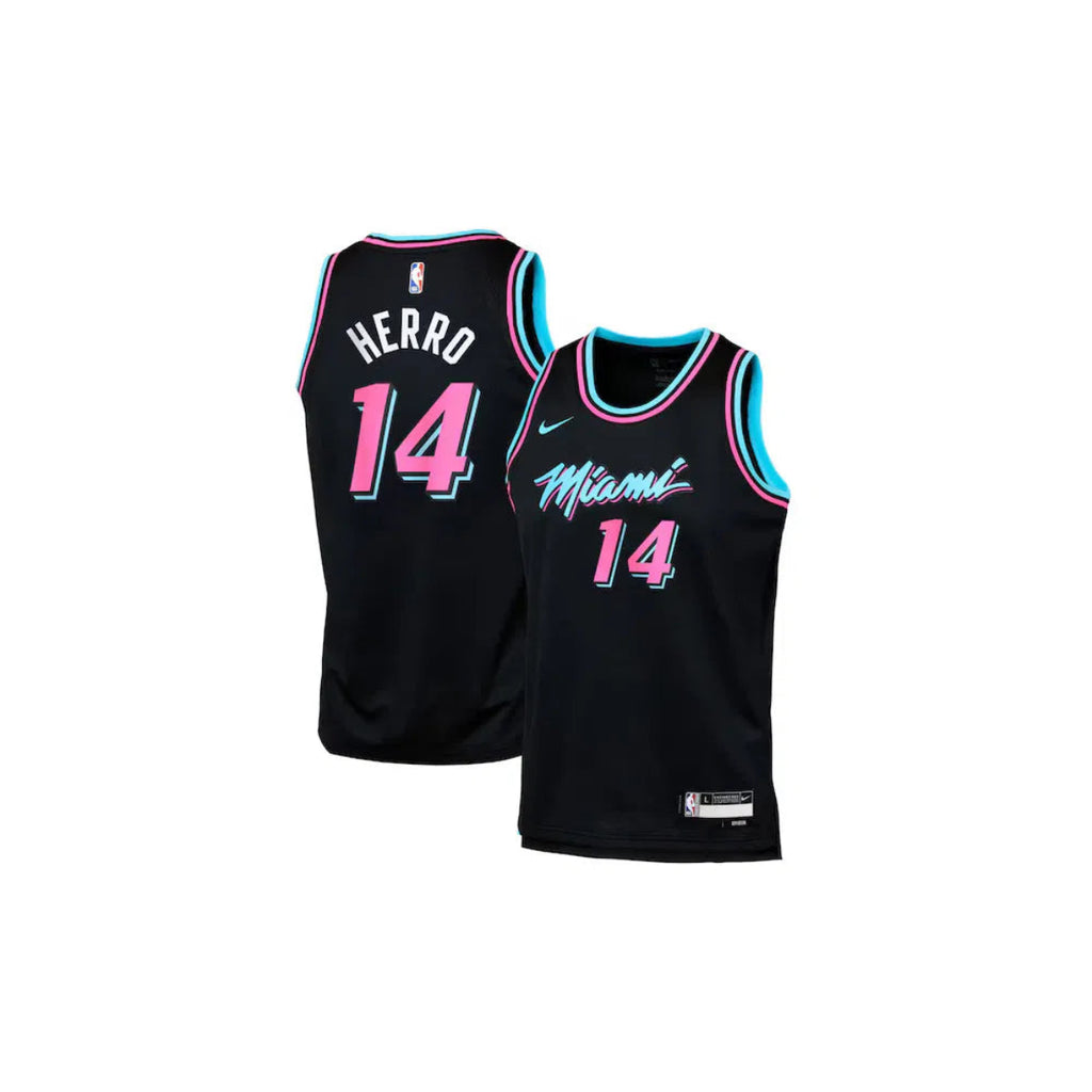 Tyler Herro Miami Heat City Edition Kids Nike NBA Swingman Jersey 'Black'