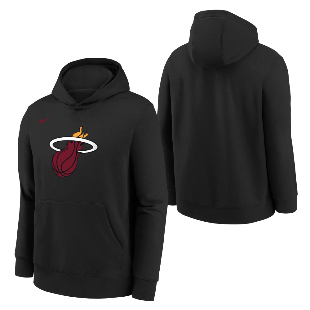 Miami Heat Nike Club Logo Fleece Kids Hoody 'Black'