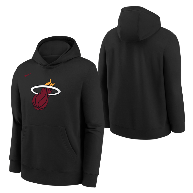 Miami Heat Nike Club Logo Fleece Kids Hoody 'Black'