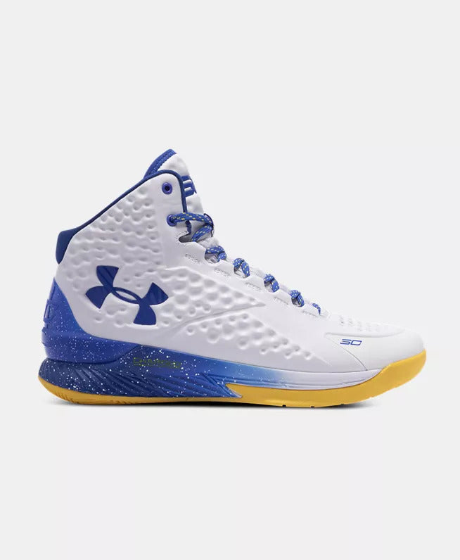 Under Armour Curry 1 Dub Nation Basketball Shoes 'White/Royal/Yellow'