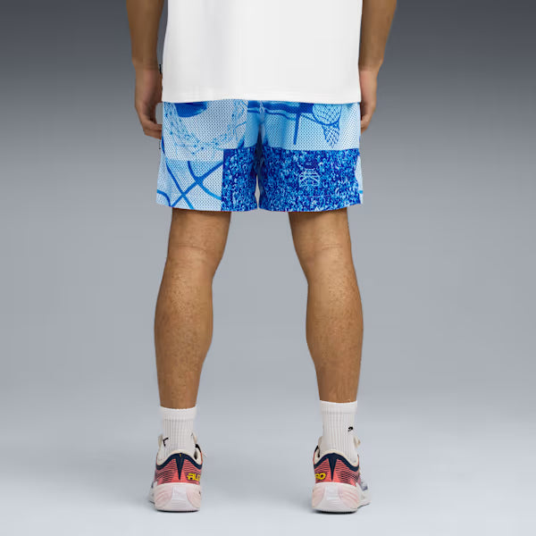 Puma Hooptopia Reversible 7" Short 'Blue/Multi'