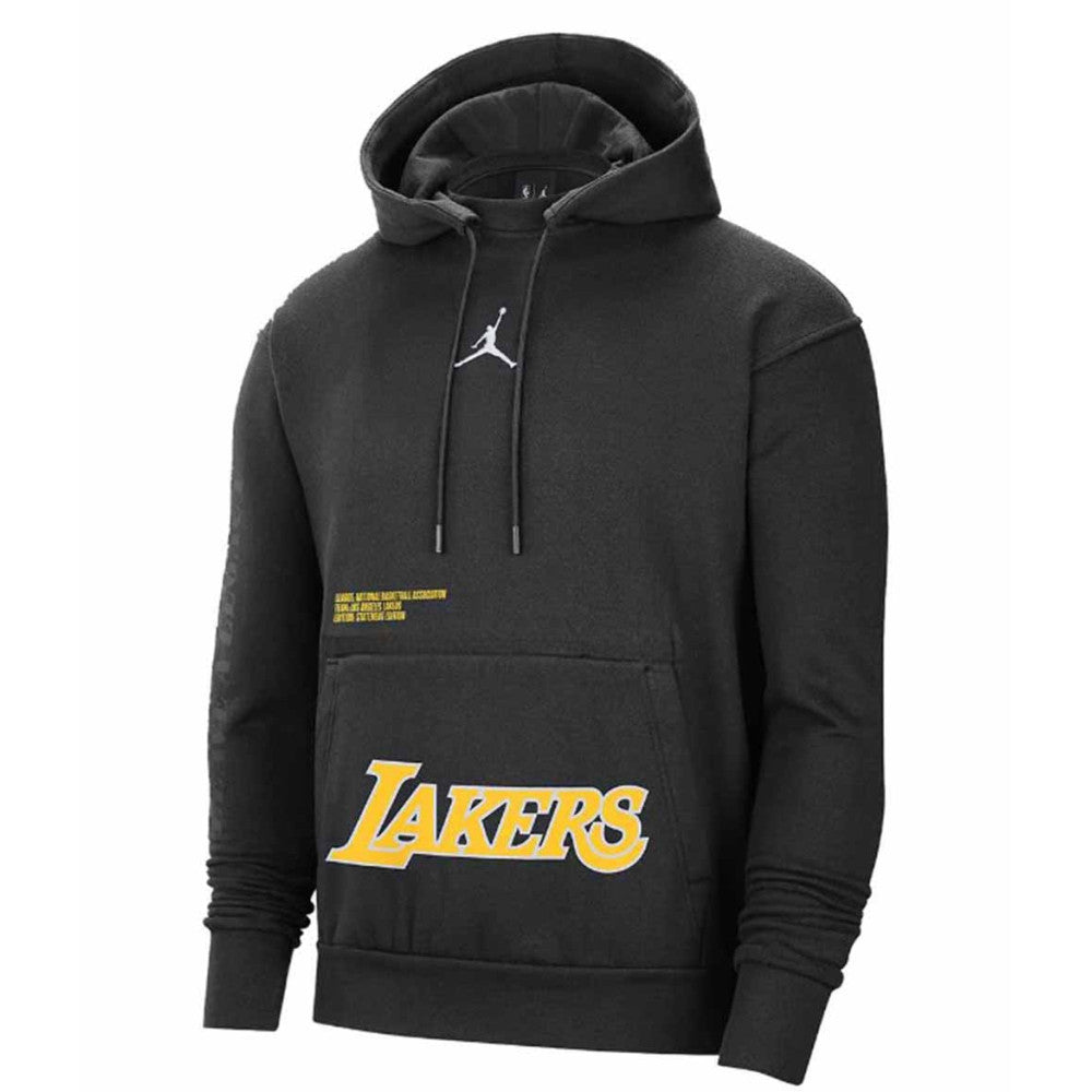 Los Angeles Lakers Jordan Fleece Statement Courtside Kids Hoody 'Black'