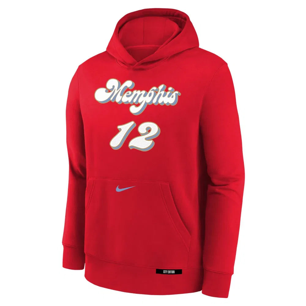 Nike Ja Morant Memphis Grizzlies City Edition Kids Hoodie 'Red'