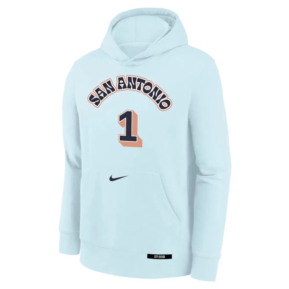 Nike Victor Wembanyama San Antonio Spurs City Edition Kids Hoodie 'Glacier Blue'